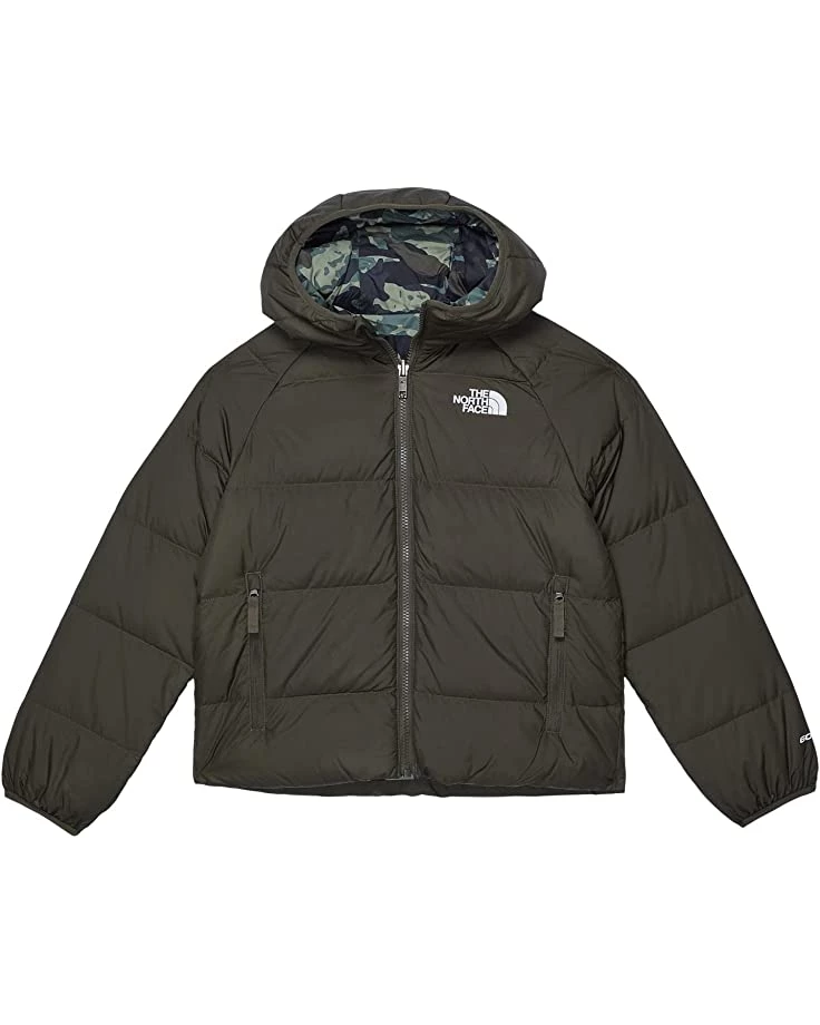 The North Face Kids Coats & Outerwear Printed Reversible North Down Hooded Jacket (Little Kids/Big Kids) 1 The North Face Kids Coats & Outerwear Printed Reversible North Down Hooded Jacket (Little Kids/Big Kids)